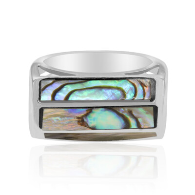 Abalone-Muschel-Silberring