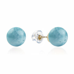 Larimar-Goldohrringe