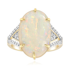 Brasilianischer Weißer Opal-Goldring