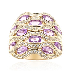 Purpurfarbener Ceylon-Saphir-Goldring
