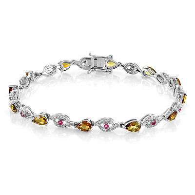 Gelber Turmalin-Silberarmband