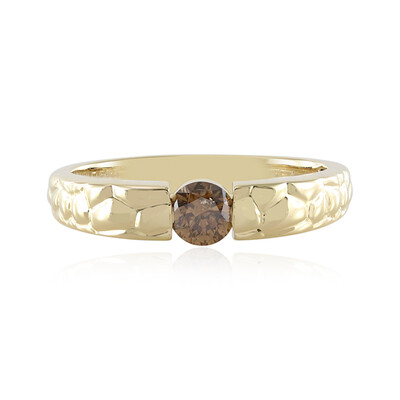 I1 Schokoladen-Brillant-Goldring (de Melo)