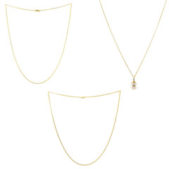 Set aus 3 Silberhalsketten