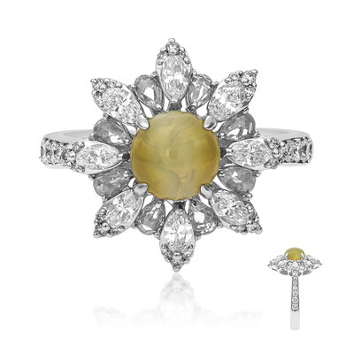Chrysoberyll-Katzenauge-Goldring (AMAYANI)