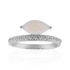 Weißer Opal-Silberring
