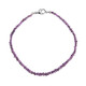 Purpur-Diamant-Silberarmband (CUSTODANA)