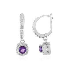 Sibirischer Amethyst-Silberohrringe