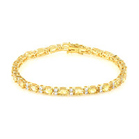 Goldener Beryll-Silberarmband