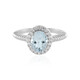 Brasilianischer Aquamarin-Silberring