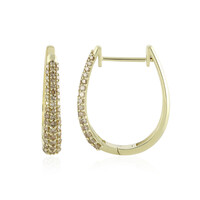 I4 Champagner-Diamant-Goldohrringe
