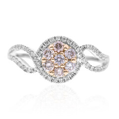 Pinkfarbener I1 Brillant-Goldring (CIRARI)