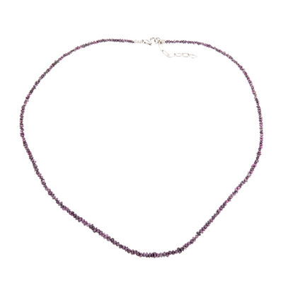 Purpur-Diamant-Silberhalskette (CUSTODANA)