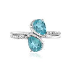 Blauer Apatit-Silberring