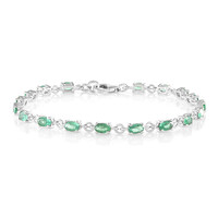 Grüner Apatit-Silberarmband