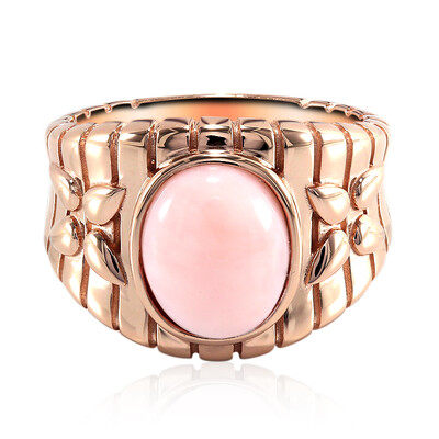 Pinkfarbener Opal-Silberring (TPC)