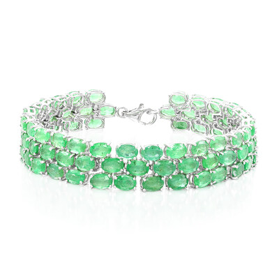 Sambia-Smaragd-Silberarmband