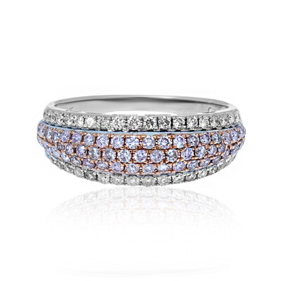 Pinkfarbener I1 Diamant-Goldring (CIRARI)