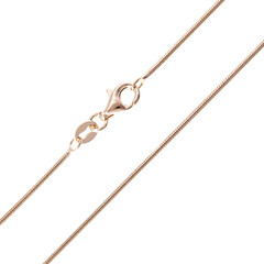 Silber-Schlangenkette - 6,7 g - 80 cm - rosévergoldet