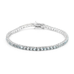 Himmelblauer Topas-Silberarmband