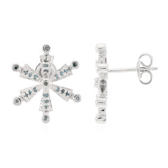 Fancy-Diamant-Silberohrringe