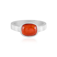 Äthiopischer Roter Opal-Silberring