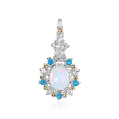 Welo-Opal-Silberanhänger mit Gold (Granulieren)