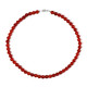 Roter Onyx-Silberhalskette
