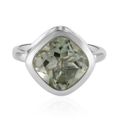 Grüner Amethyst-Silberring (MONOSONO COLLECTION)