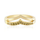 Gelber I3 Diamant-Silberring