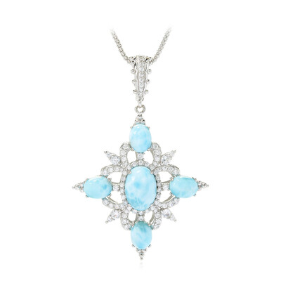 Larimar-Silberhalskette (Dallas Prince Designs)