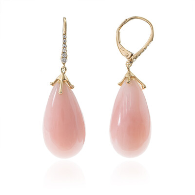 Pinkfarbener Opal-Goldohrringe (CIRARI)