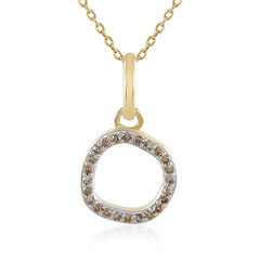 I4 Champagner-Diamant-Goldhalskette
