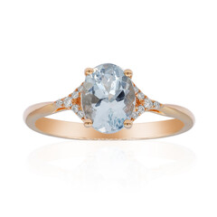 Brasilianischer Aquamarin-Goldring