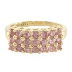 Nicht erhitzter Padparadscha-Saphir-Goldring (AMAYANI)