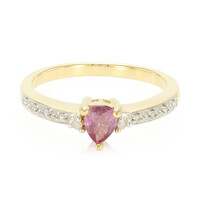 Nicht erhitzter Padparadscha-Saphir-Goldring