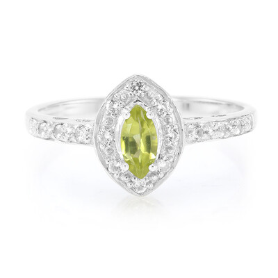 Mandschurischer Peridot-Silberring