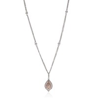 Pinkfarbener I1 Diamant-Goldhalskette (CIRARI)