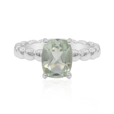 Grüner Amethyst-Silberring
