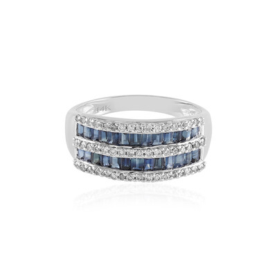 Blauer Saphir-Goldring
