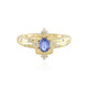 Nicht erhitzter Blauer Ceylon-Saphir-Silberring