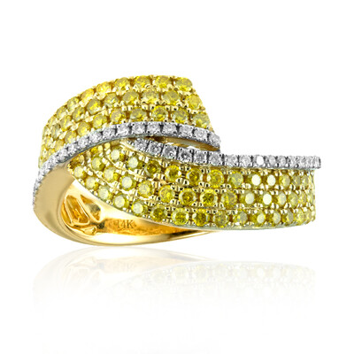 Gelber SI2 Brillant-Goldring (CIRARI)