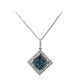 Blauer SI2 Diamant-Goldhalskette (CIRARI)