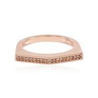 I3 Champagner-Diamant-Silberring