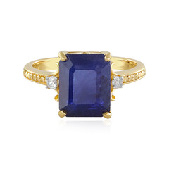 Blauer Madagaskar-Saphir-Silberring