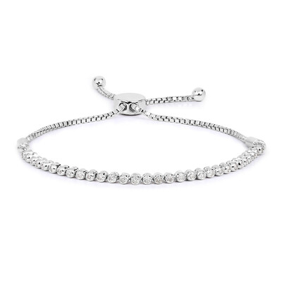 Diamant-Silberarmband