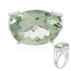 Grüner Amethyst-Silberring