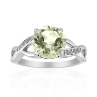 Grüner Amethyst-Silberring
