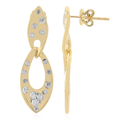 SI1 (G) Brillant-Goldohrringe (Annette)