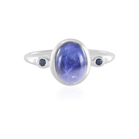Blauer Stern-Saphir-Silberring