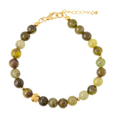 Grossular-Silberarmband